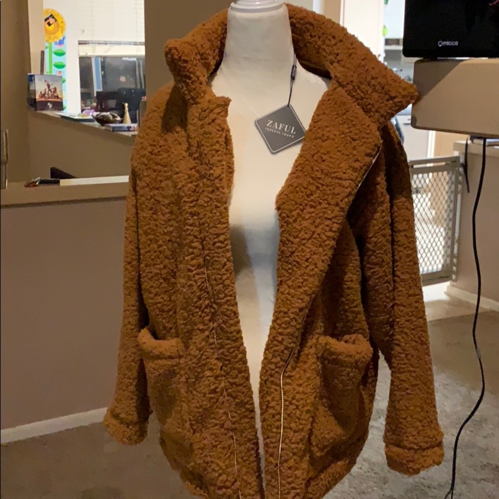 Zaful Teddy Bear Jacket Women Jacket Size Large